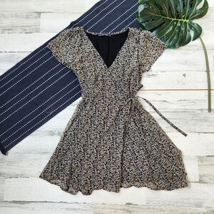 Abercrombie & Fitch Fall Floral Mini Wrap Dress Size Small